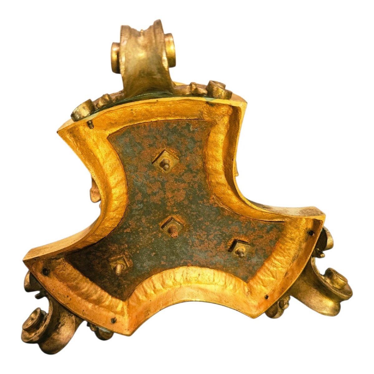 Coupe centre de table bronze double patine XIXe siècle-photo-4