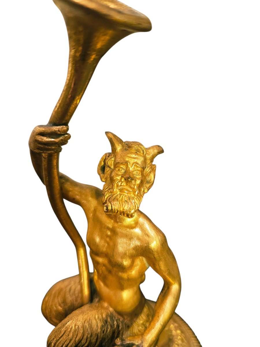 Coupe centre de table bronze double patine XIXe siècle-photo-6