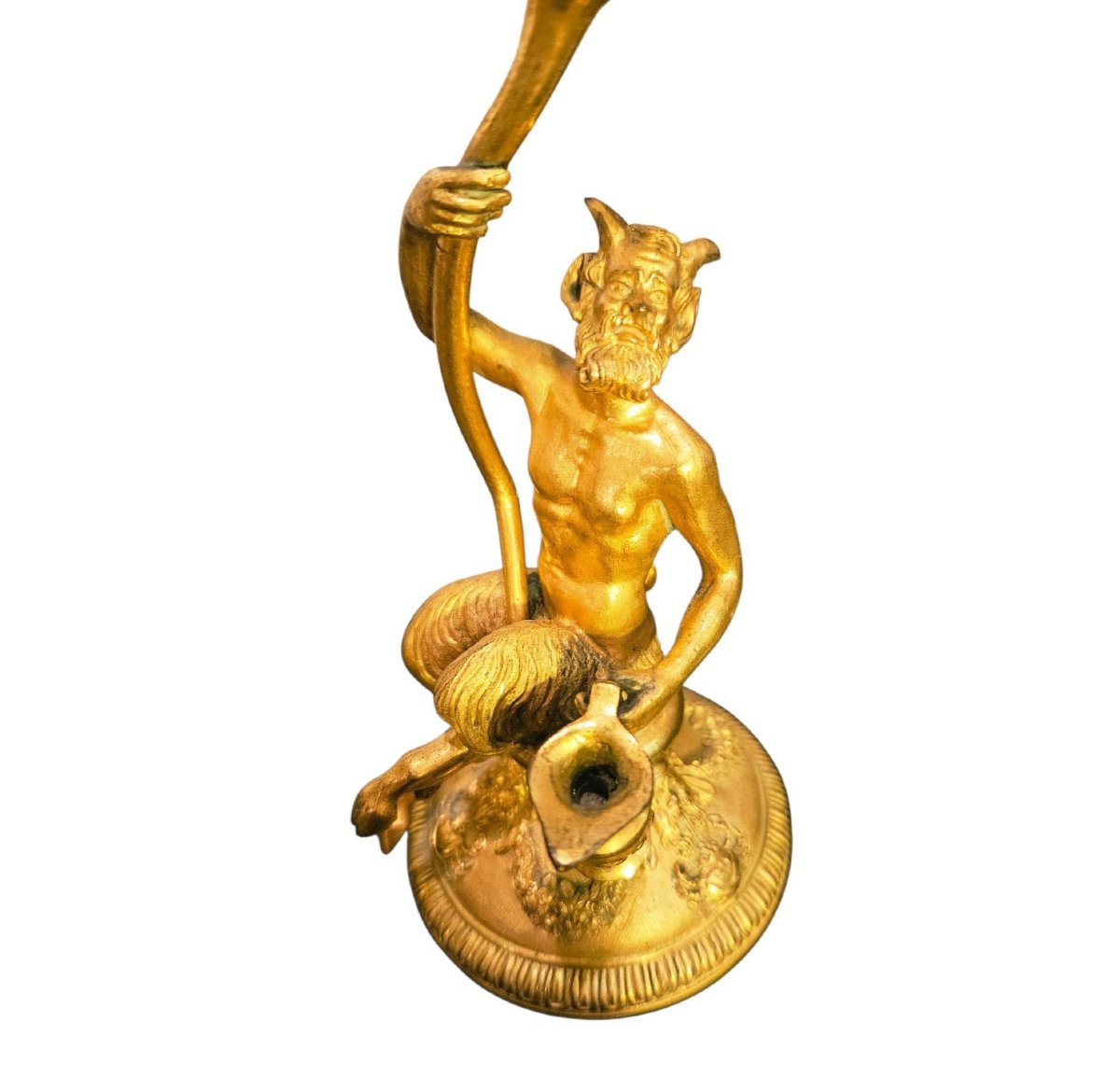 Coupe centre de table bronze double patine XIXe siècle-photo-7