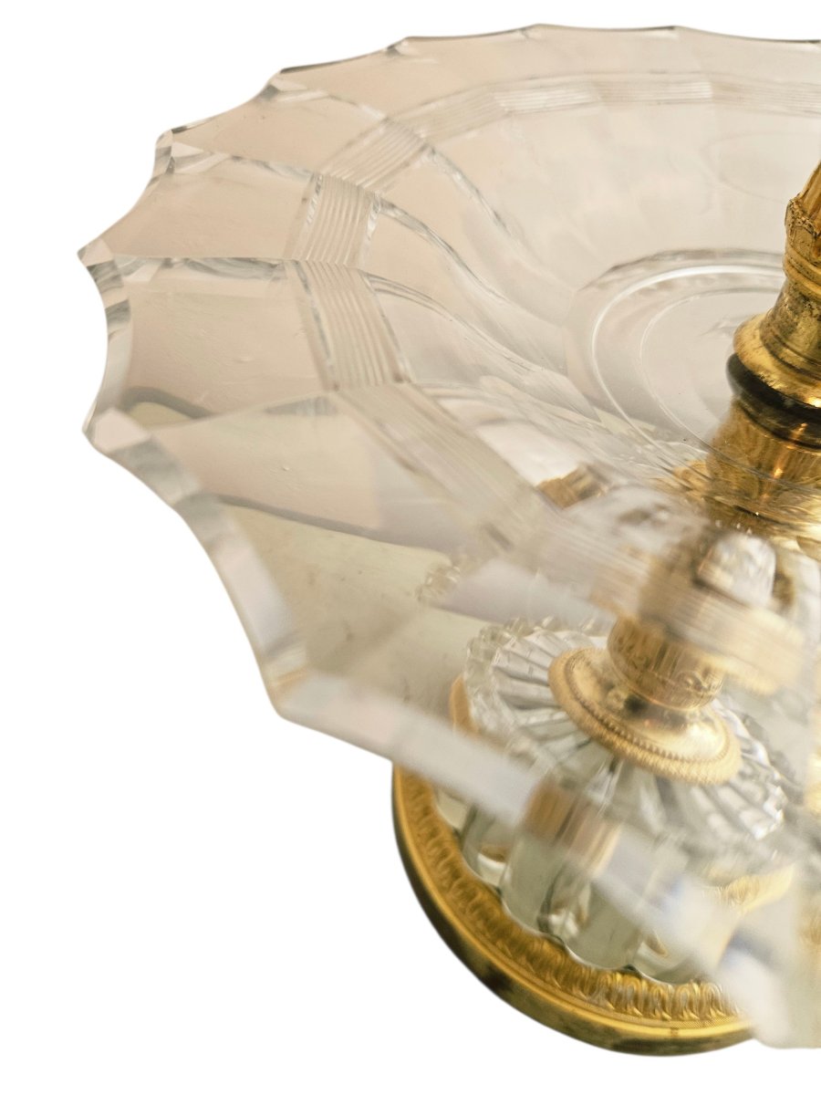 Silent Servant Made Of Crystal And Gilded Bronze From The Charles X Era-photo-3