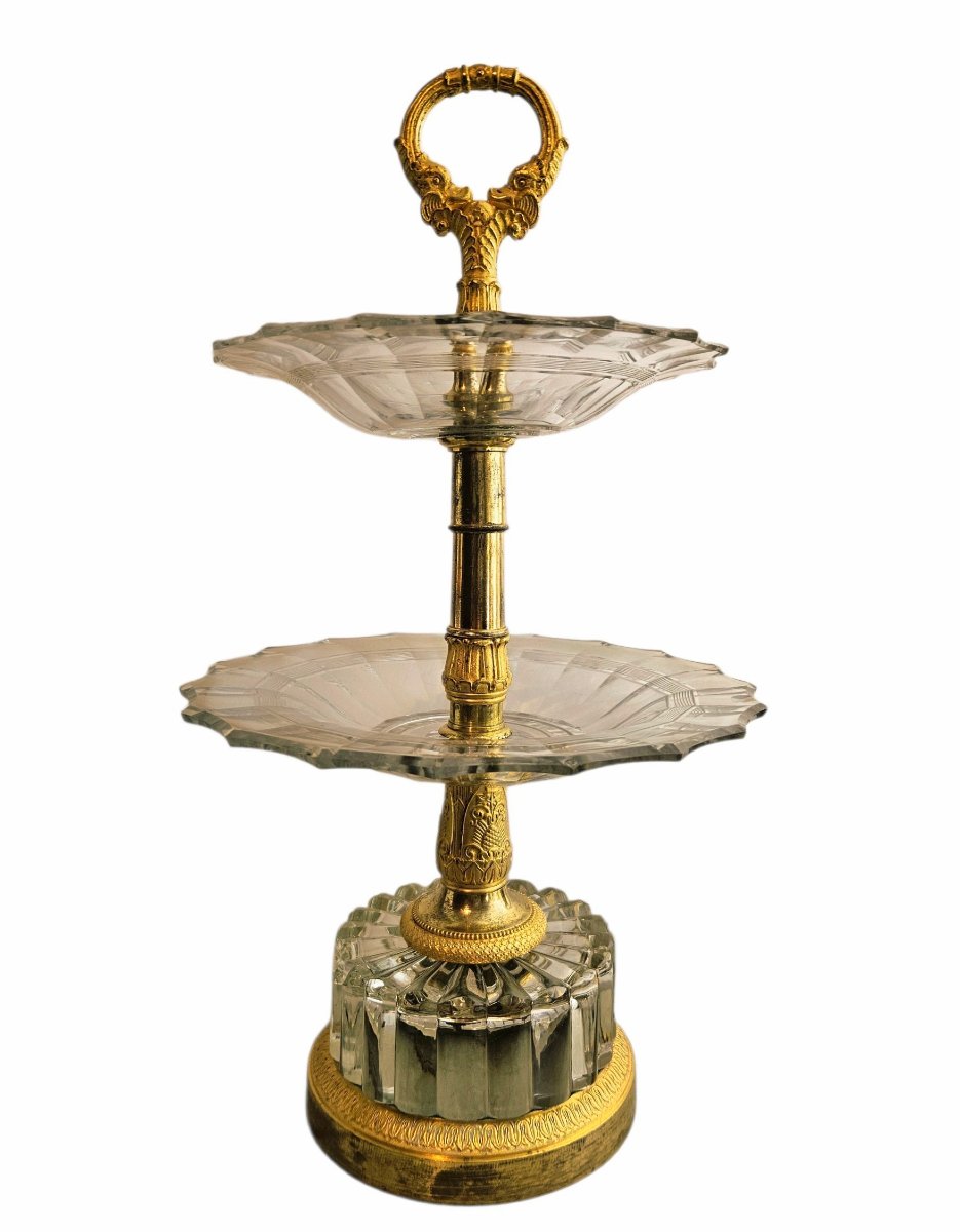 Silent Servant Made Of Crystal And Gilded Bronze From The Charles X Era-photo-4