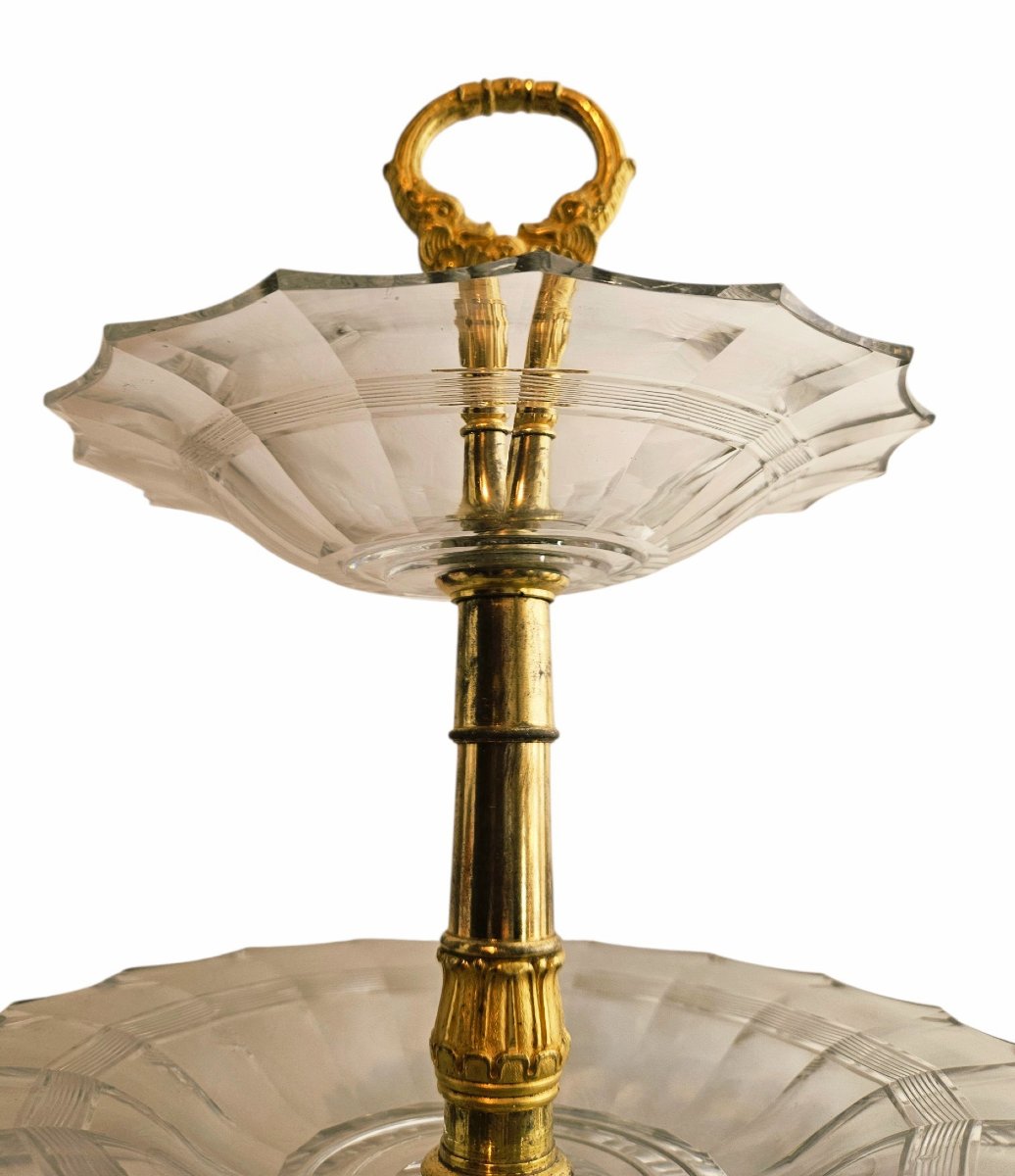 Silent Servant Made Of Crystal And Gilded Bronze From The Charles X Era-photo-3