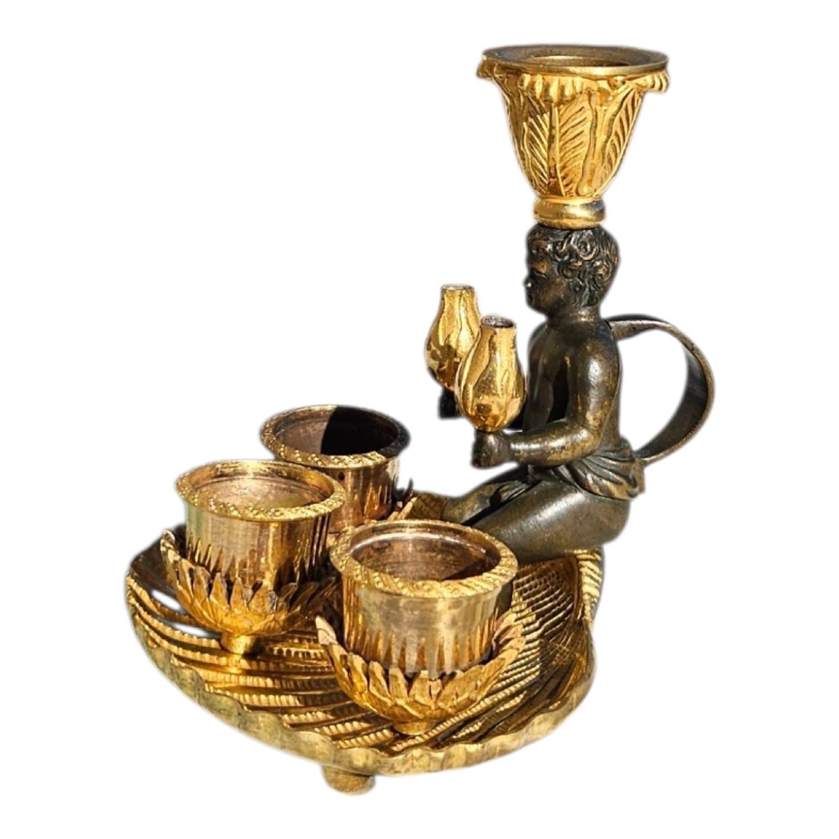 Écritoire en bronze doré et patiné époque Empire-photo-1