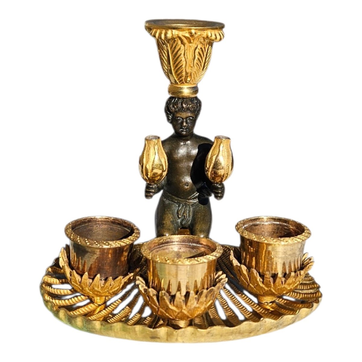 Écritoire en bronze doré et patiné époque Empire-photo-4