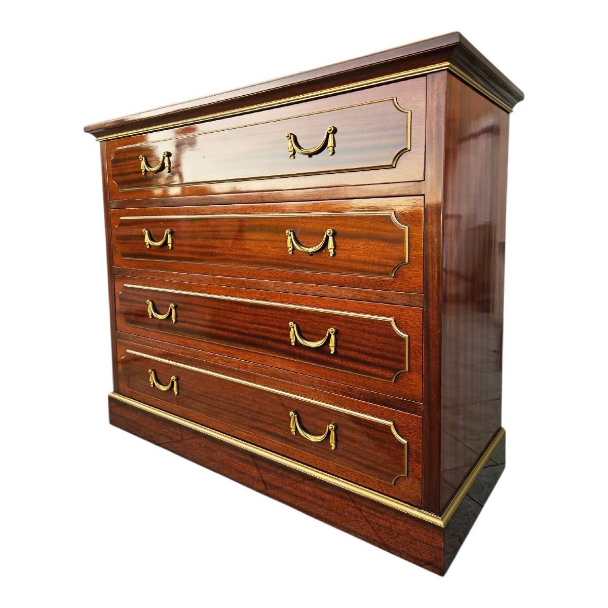 Commode st. Neoclassique Signée Maurice Hirsch  Provenance Hôtel Royal Monceau-photo-2
