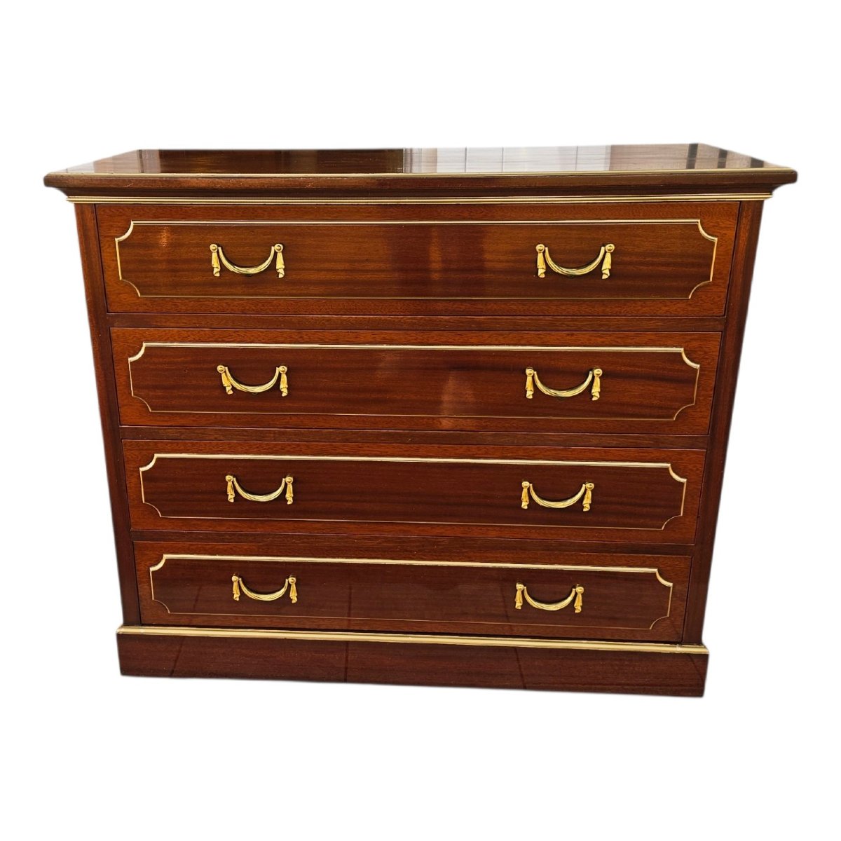 Commode st. Neoclassique Signée Maurice Hirsch  Provenance Hôtel Royal Monceau-photo-3
