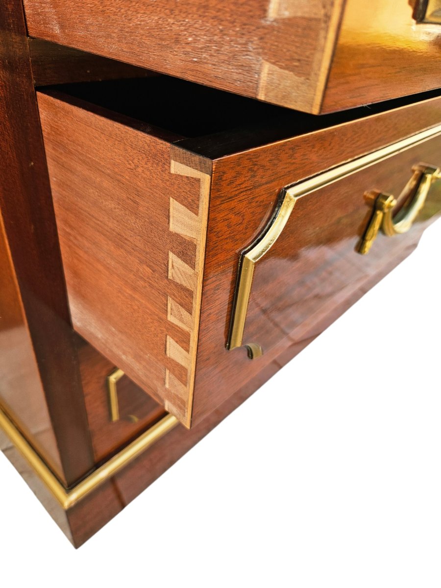 Commode st. Neoclassique Signée Maurice Hirsch  Provenance Hôtel Royal Monceau-photo-4