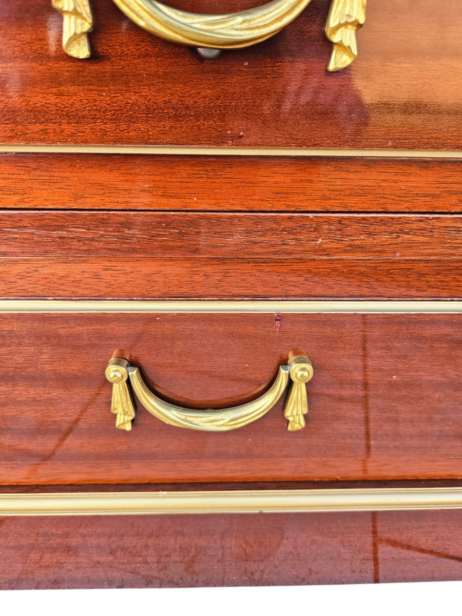 Commode st. Neoclassique Signée Maurice Hirsch  Provenance Hôtel Royal Monceau-photo-5