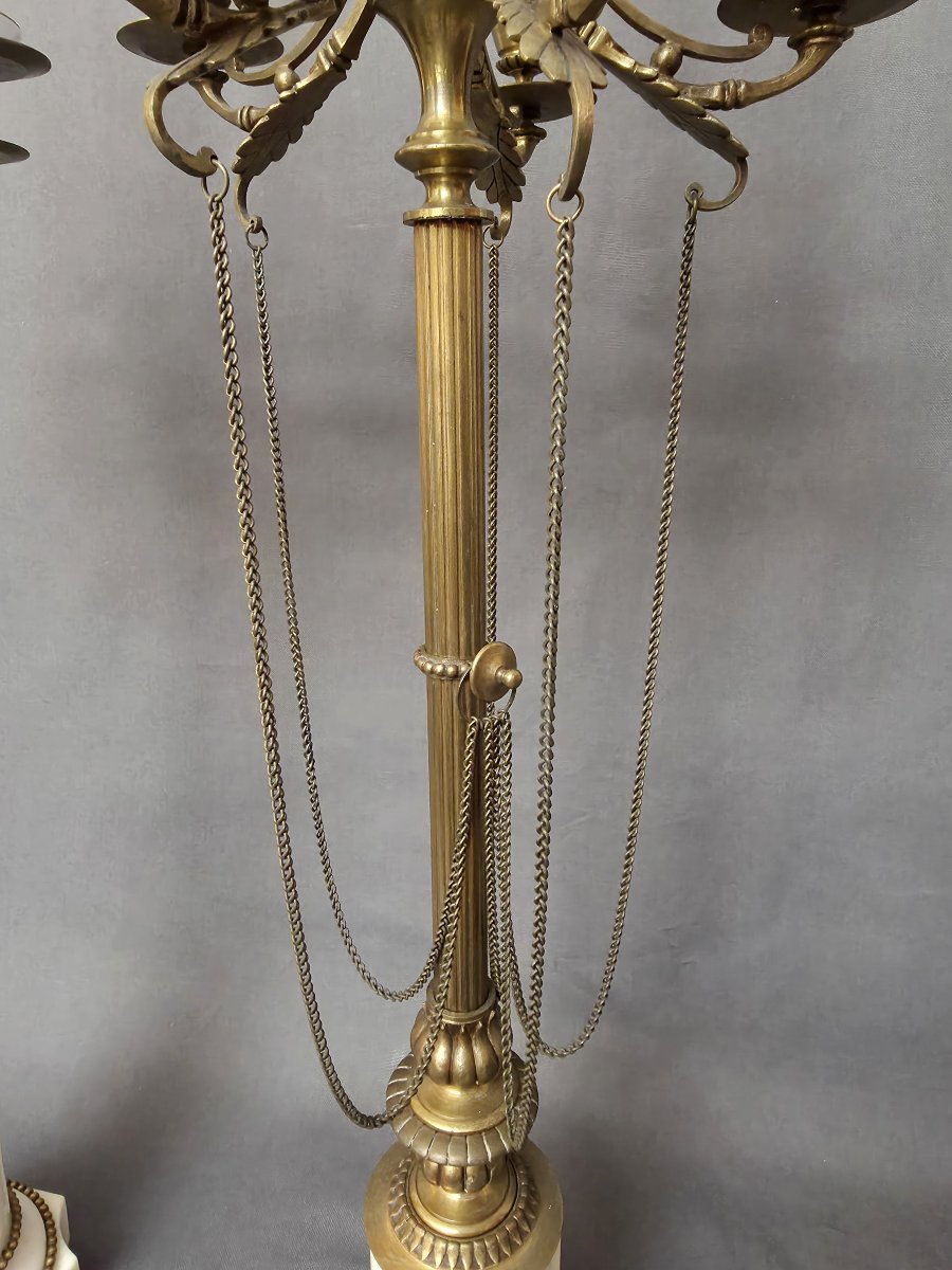 Important Pair Of 19th-century Candelabra, 78 Cm High-photo-1
