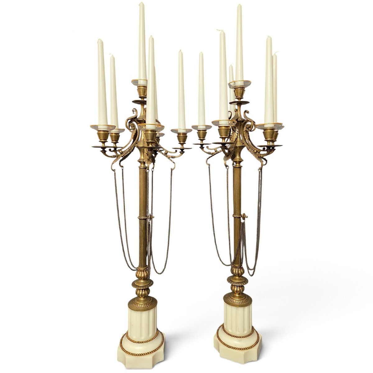 Important Pair Of 19th-century Candelabra, 78 Cm High-photo-5