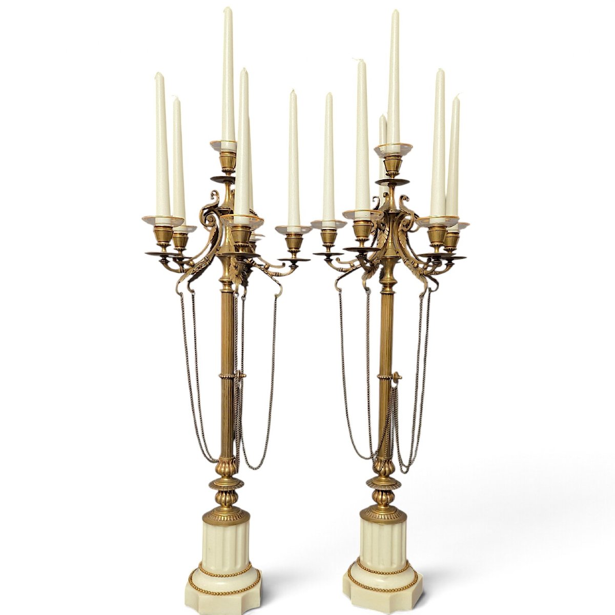 Important Pair Of 19th-century Candelabra, 78 Cm High