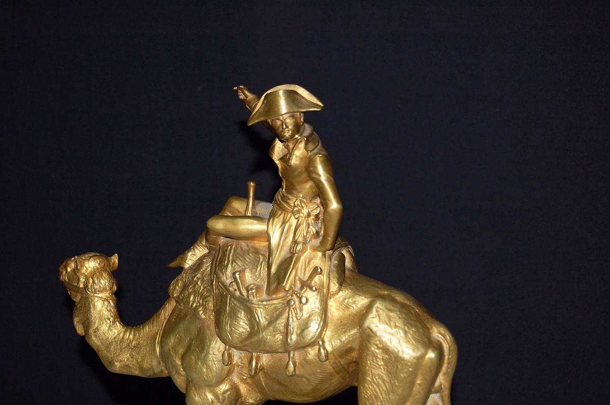 A Jacquemart (napoleon) In Egypt Gilt Bronze Barbedienne-photo-1