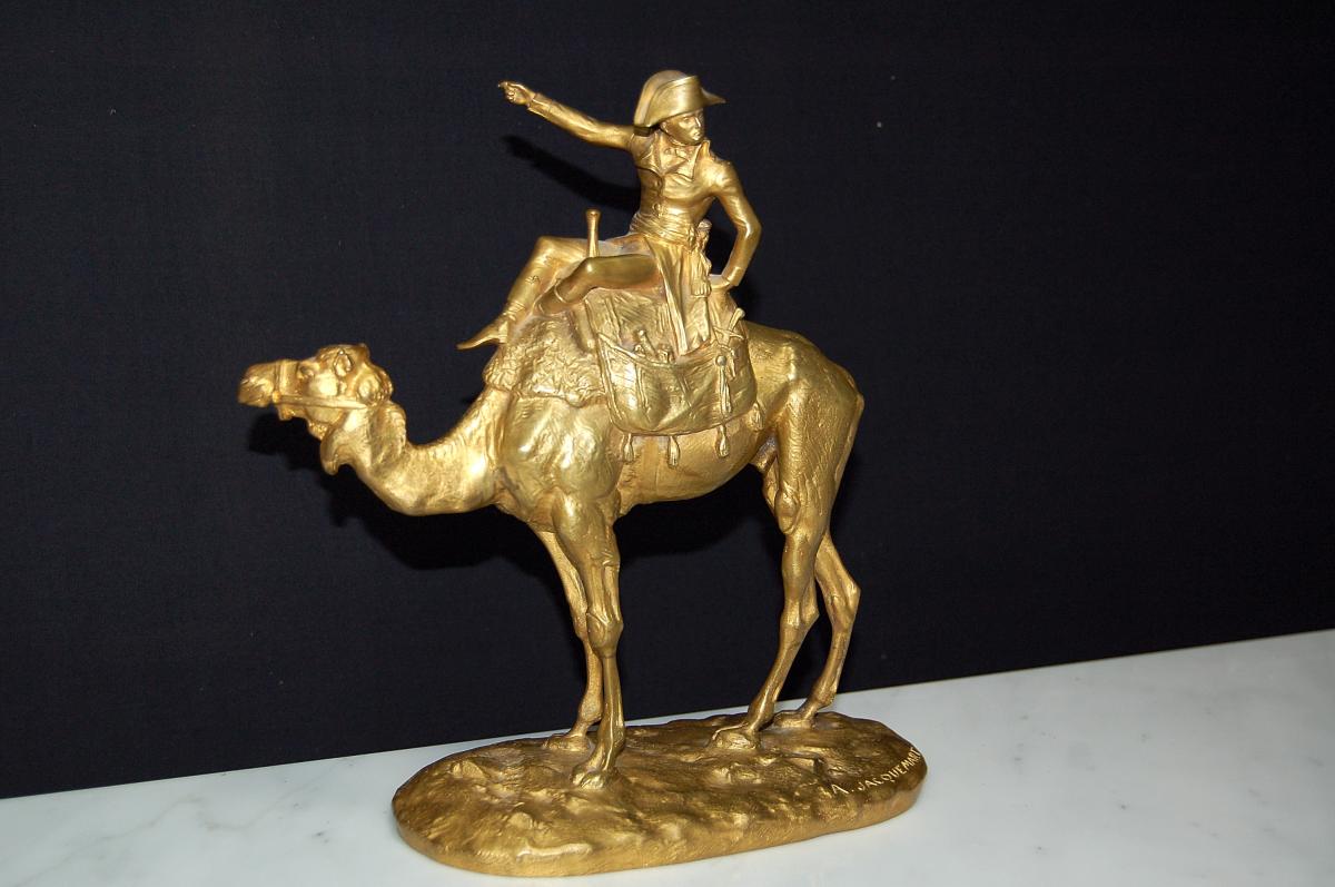 A Jacquemart (napoleon) In Egypt Gilt Bronze Barbedienne-photo-5