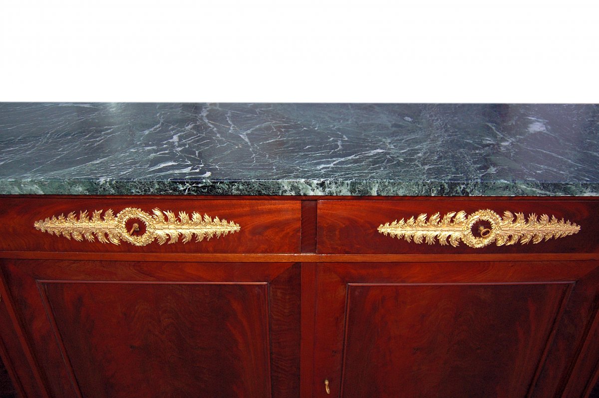 Empire Mahogany And Gilt Bronze Sideboard-photo-1