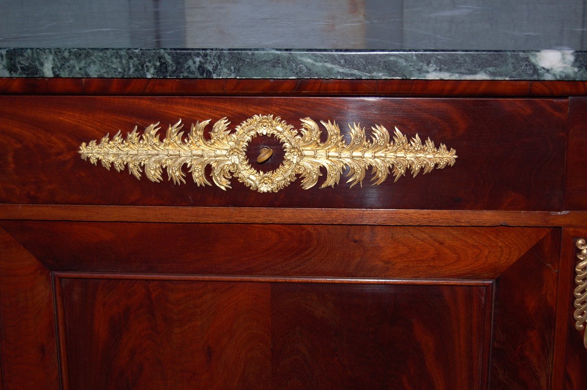 Empire Mahogany And Gilt Bronze Sideboard-photo-2