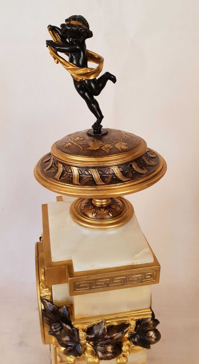 Henri Picard (1840-1890), Importante Pendule Et Cand&eacute;labres De Style N&eacute;o-&eacute;trusque-photo-5