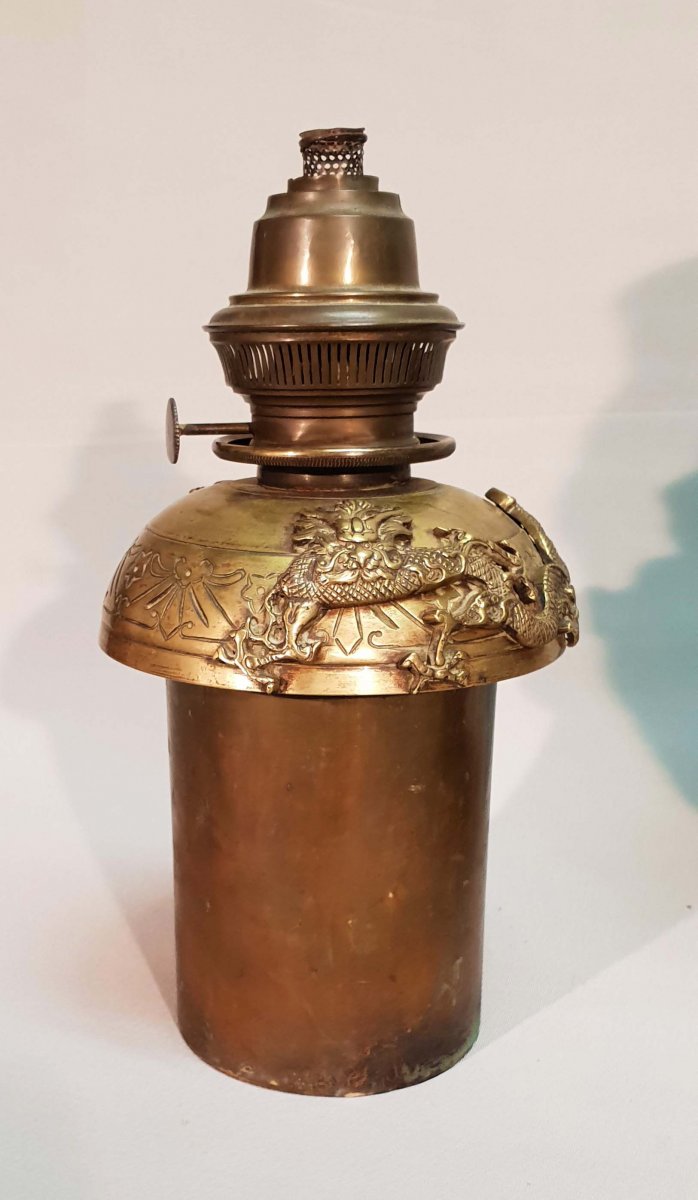 Lampe En Bronze Japon XIXème -photo-1