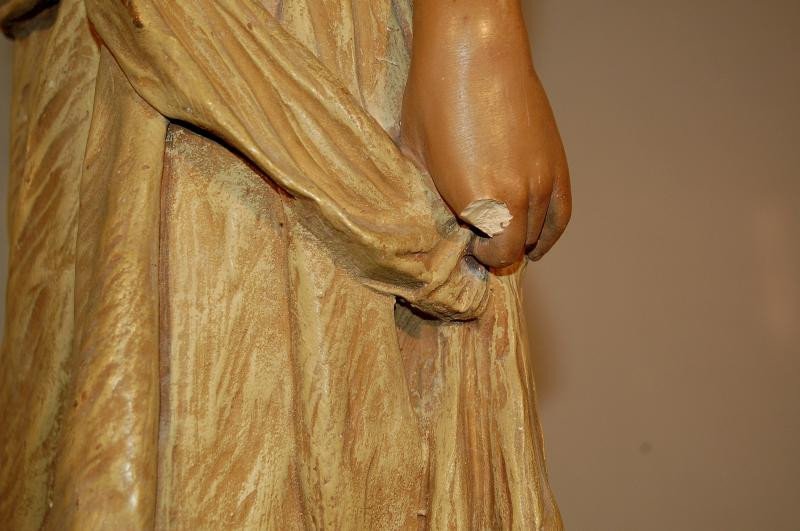 Goldscheider Grande Sculpture Femme Vêtue d'Un Drapé à l'Antique -photo-5