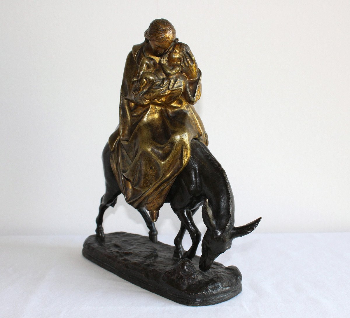 The Flight Into Egypt Bronze Eighteenth Century-photo-4