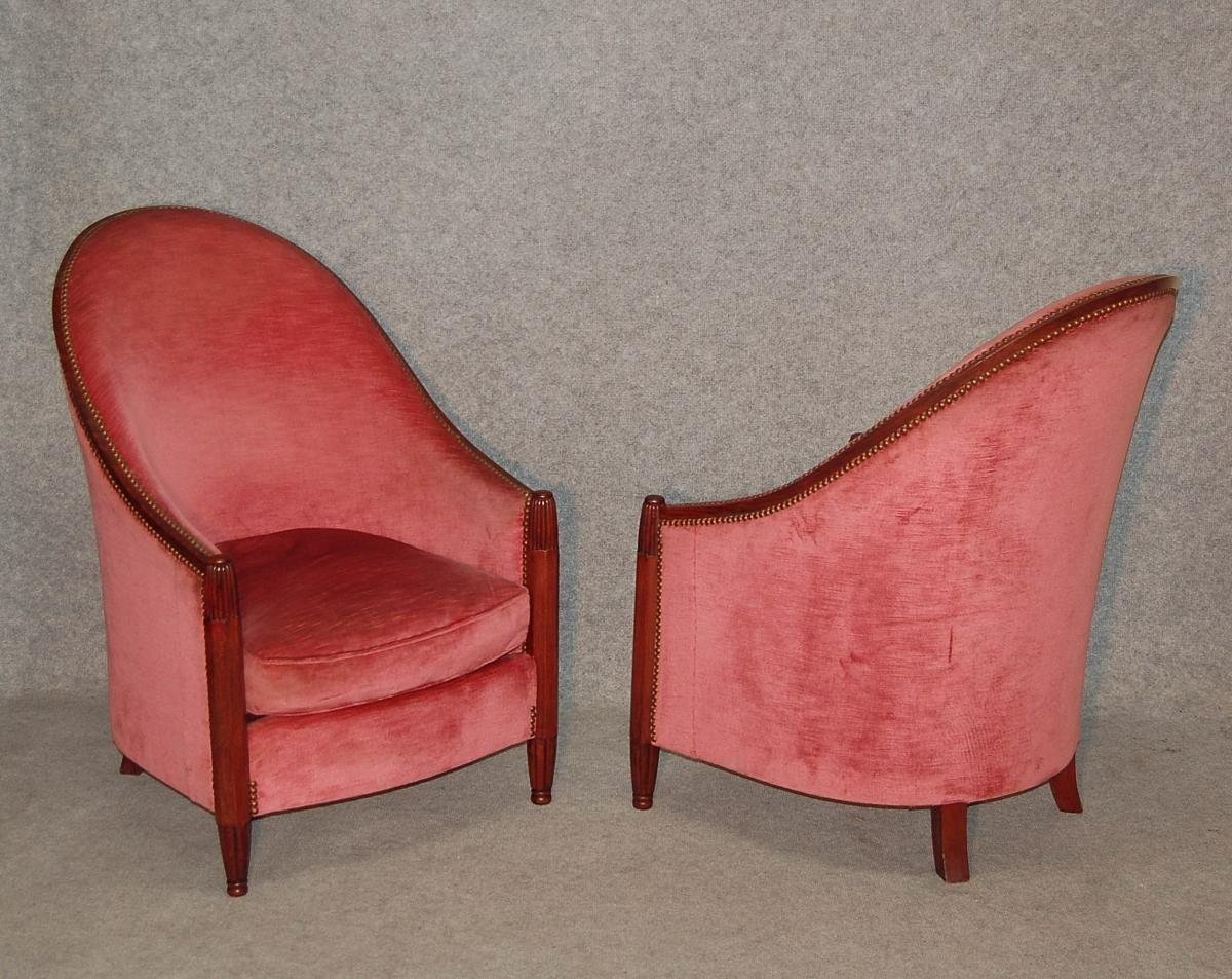 Armchairs 1925 By Dim René Joubert And Philippe Petit-photo-3