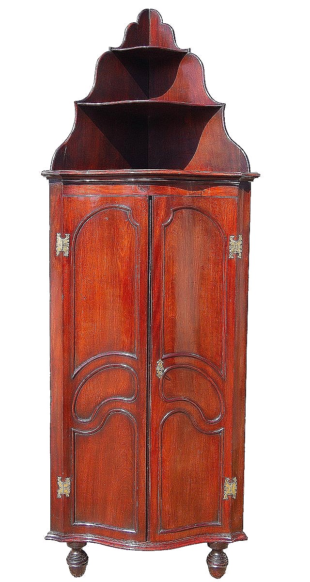 Curved Corner Cabinet, 18th Century, Holland