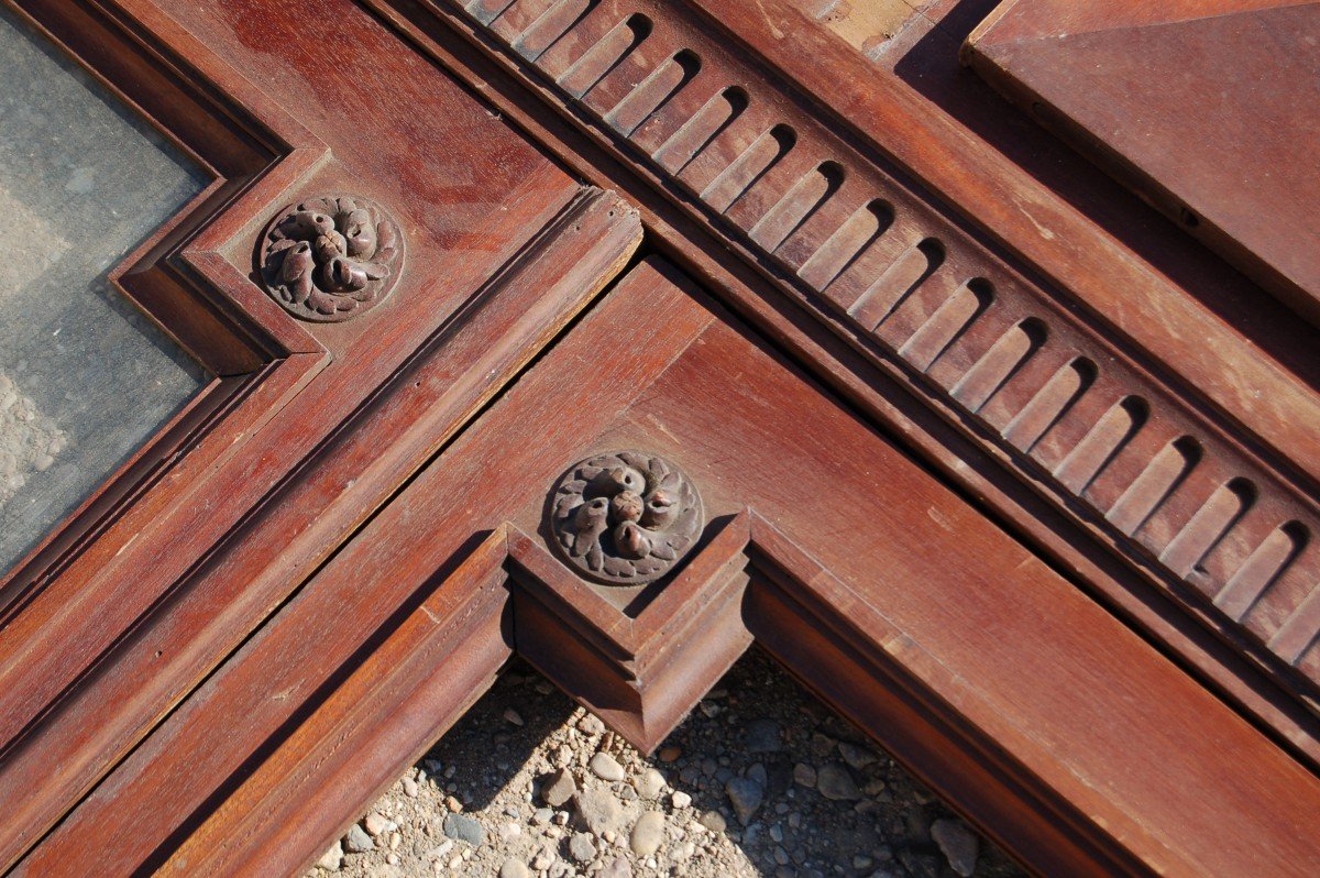 Alcove Woodwork In Mahogany Louis XVI Style-photo-3