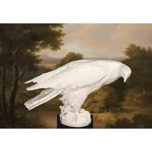 After Jean De Bologne Aigle Royal Important Porcelain Sculpture