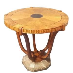 Art Deco Pedestal Table, By Coene Frères