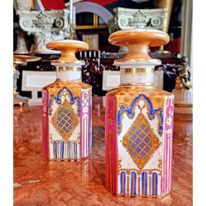 Paire De Flacons à Parfum Porcelaine De Paris Vers 1830