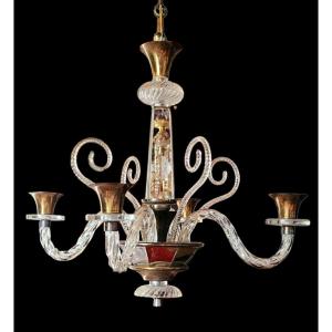 1940s Venetian Glass Chandelier 