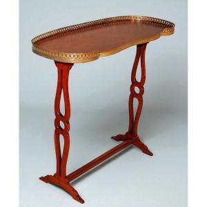 19th Century Mahogany Kidney Table (l 84 Cm)