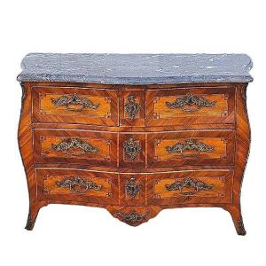 Commode XVIIIème Galbée Toutes Faces 