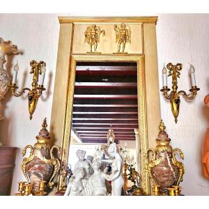 Large Gilded Bronze Wall Lights "aux Indiennes" St Louis XVI 