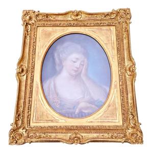 Scène de genre Pastel XVIIIEME encadré