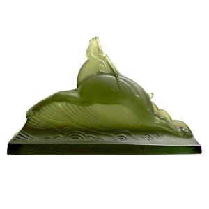 Art Deco Antelope Val Saint Lambert