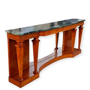 Grande console néoclassique à fond miroir 1940