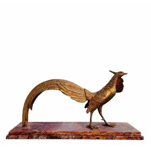 Henri Molins (1893-1958) Très important Bronze doré Art Déco
