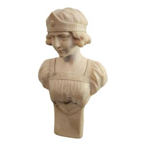 Sculpture en albâtre vers 1900 signée 