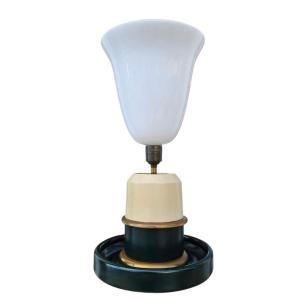 Importante lampe en cuir époque Art Déco 