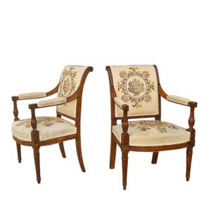 Fauteuils fin XVIIIème à dossier renversé