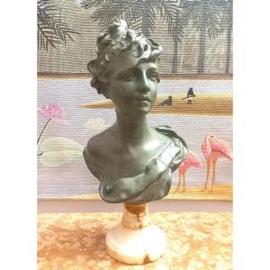 Important buste en bronze H56cm Joseph Van Den Kerckhove 