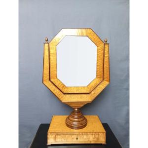 Psyché Charles X érable et palissandre H116 cm