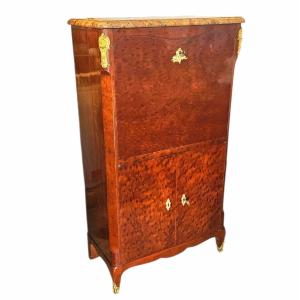 Petot Writing Desk In Mottled Mahogany From The Transition Period