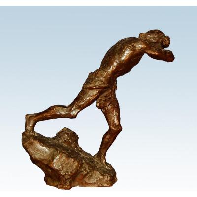 Auguste Carli (1868-1930) Sculpture En Bronze Siot fondeur