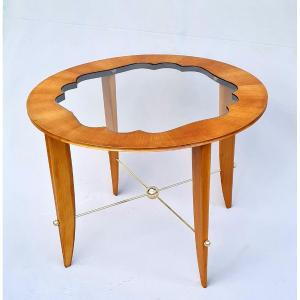 Art Deco Coffee Table In Cherry And Bronze