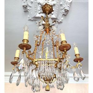 Gilt Bronze And Crystal Chandelier Maison Baguès