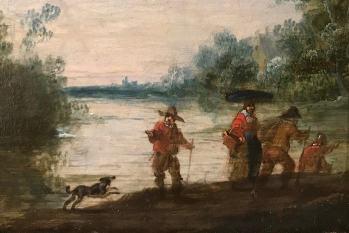 Paysage Hollandais Anthonie Jansz Van Der Croos (1606/1662) Entourage-photo-3