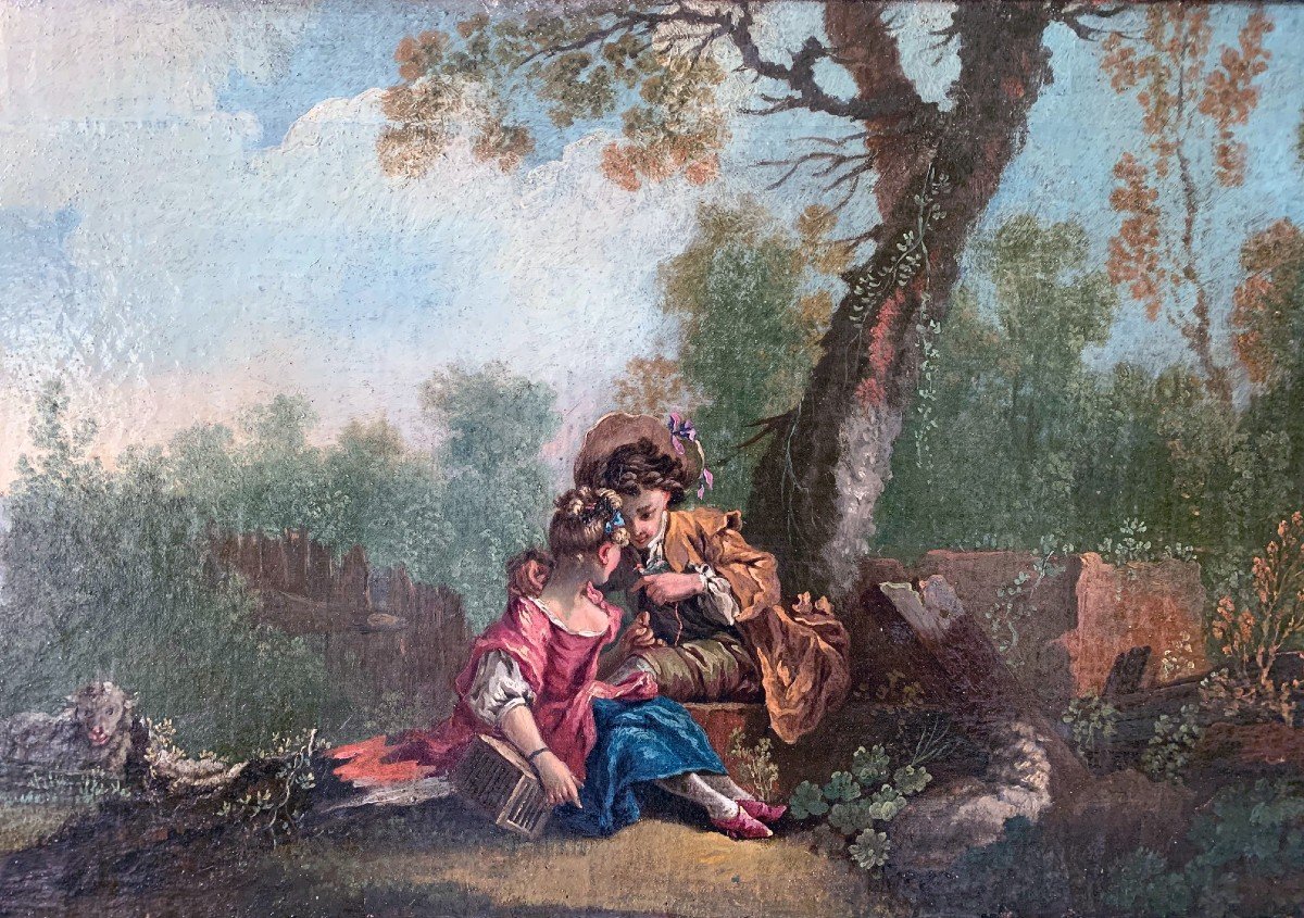 Pastoral Scene Jean Baptiste Huet (1745/1811) Entourage-photo-3