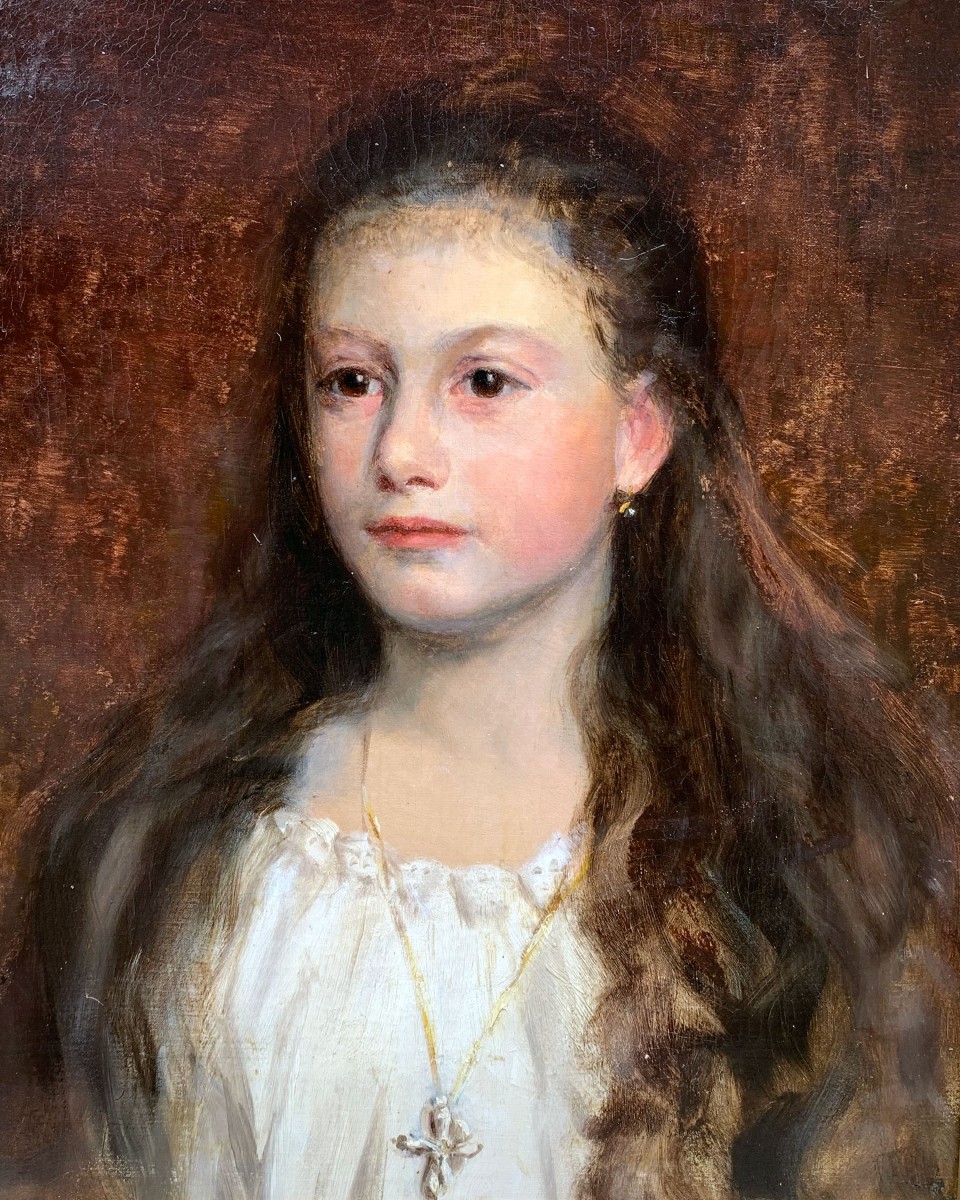 Portrait jeune fille Charles Hermans (1839–1924)-photo-3