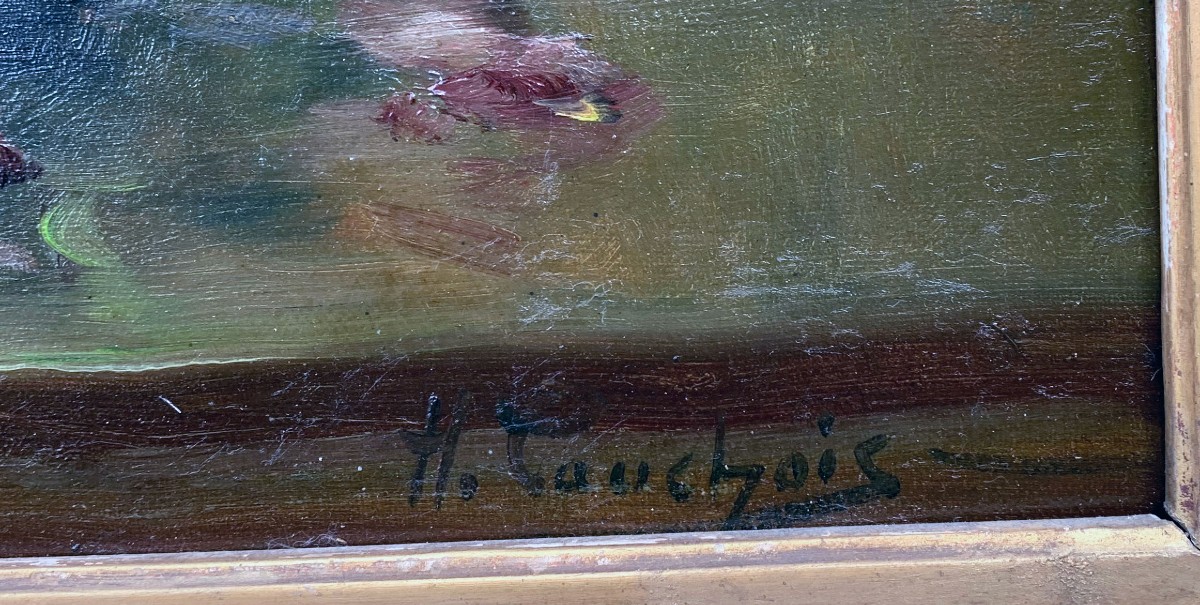 Bouquet Of Flowers" By Eugène Cauchois (1850-1911)-photo-5